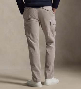 Polo Ralph Lauren Stretch-Cord Cargohose Slim Fit grau