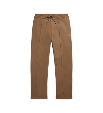 Polo Ralph Lauren Spodnie ze sznurówkami, dzianina dwustronna, brązowe