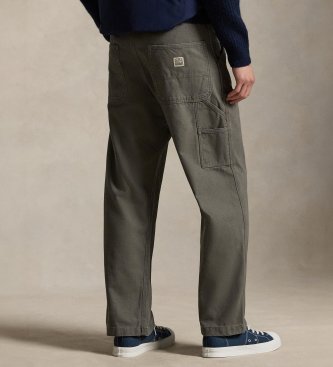 Polo Ralph Lauren Pantalone da carpentiere in tela di cotone Polo grigio