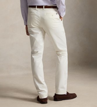 Polo Ralph Lauren Pantalón Jarrett de satén Slim Fit blanco