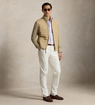 Polo Ralph Lauren Pantalón Jarrett de satén Slim Fit blanco