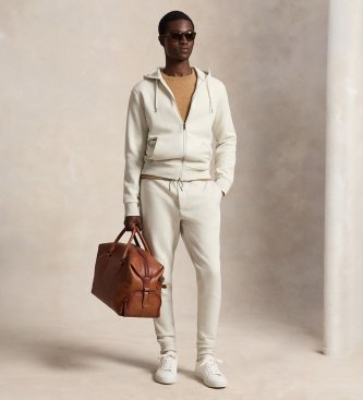 Polo Ralph Lauren Pantalón jogger de punto doble beige