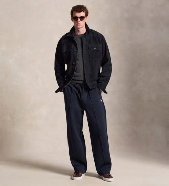 Polo Ralph Lauren Calça de duplo tricô marinho com cadarços