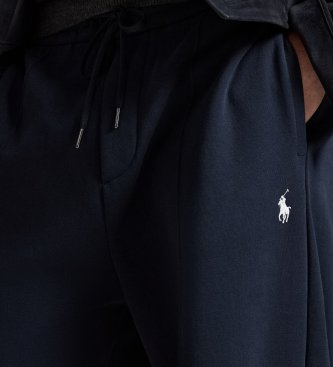 Polo Ralph Lauren Calça de duplo tricô marinho com cadarços