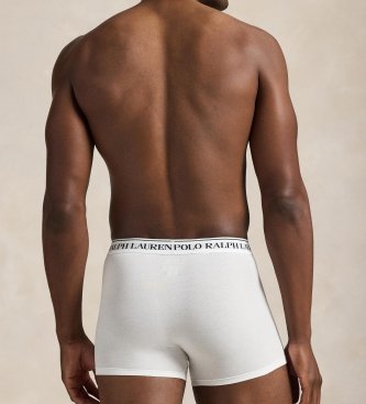 Polo Ralph Lauren Conjunto de 3 cuecas clássicas de algodão branco, cinza, preto