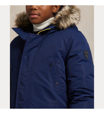 Polo Ralph Lauren Parka en duvet avec fourrure synthtique marine