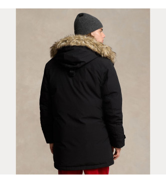 Polo Ralph Lauren Parka Faux-Fur-Trim Down negro