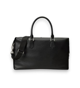 Polo Ralph Lauren Sac de voyage en cuir grainé noir