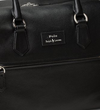 Polo Ralph Lauren Sac de voyage en cuir grainé noir