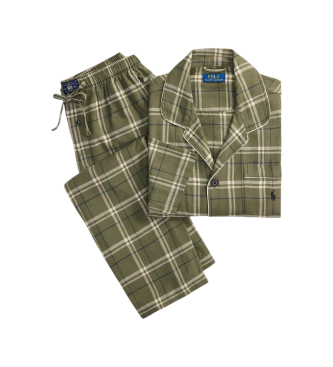 Polo Ralph Lauren Pijama de flanela xadrez verde