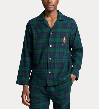 Polo Ralph Lauren Pižama Flanel zelena