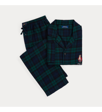 Polo Ralph Lauren Pižama Flanel zelena