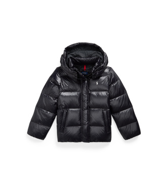 Polo Ralph Lauren Piumino da bambina con brillantini e cavallo ricamato