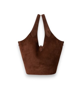 Polo Ralph Lauren Torba tote Polo Play z brązowego zamszu