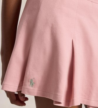 Polo Ralph Lauren Boxy Fit polo shirt and pink pique skirt and trousers