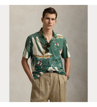 Polo Ralph Lauren Plo verde Sailboat de corte clssico