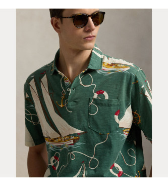 Polo Ralph Lauren Plo verde Sailboat de corte clssico