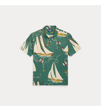 Polo Ralph Lauren Plo verde Sailboat de corte clssico