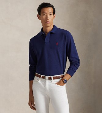 Polo Ralph Lauren Custom Slim Fit navy pique polo shirt