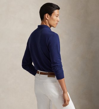 Polo Ralph Lauren Custom Slim Fit navy pique polo shirt