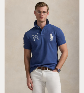 Polo Ralph Lauren Polo Slim Fit personalizado com pnei grande azul