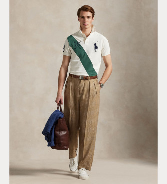 Polo Ralph Lauren Polo Custom Slim Fit con Big Pony blanco