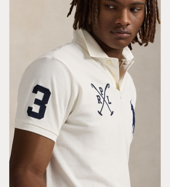 Polo Ralph Lauren Polo Custom Slim Fit con Big Pony blanco