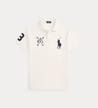 Polo Ralph Lauren Polo Custom Slim Fit con Big Pony blanco