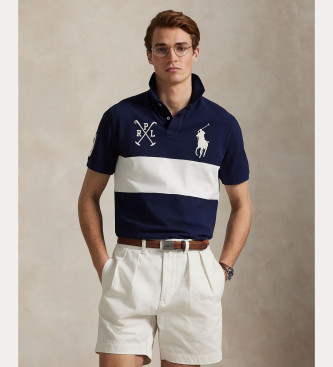 Polo Ralph Lauren Polo majica Slim Fit po meri z velikim ponyjem v mornariški barvi
