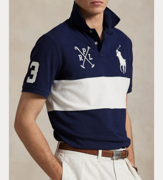 Polo Ralph Lauren Polo majica Slim Fit po meri z velikim ponyjem v mornariški barvi