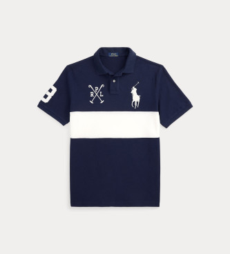 Polo Ralph Lauren Polo majica Slim Fit po meri z velikim ponyjem v mornariški barvi