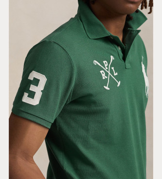 Polo Ralph Lauren Polo Custom Slim Fit con Big Pony verde