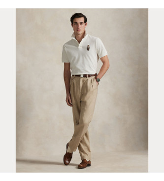 Polo Ralph Lauren Custom Slim Fit Polo med Polo Bear vit