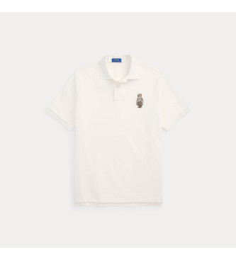 Polo Ralph Lauren Custom Slim Fit Polo med Polo Bear vit