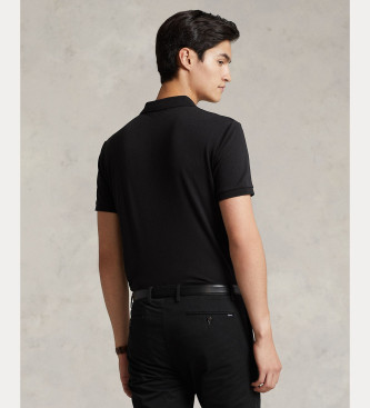 Polo Ralph Lauren Custom Slim Fit poloshirt i bld bomuld, sort