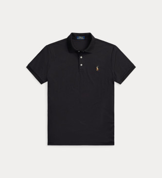 Polo Ralph Lauren Custom Slim Fit poloshirt i bld bomuld, sort