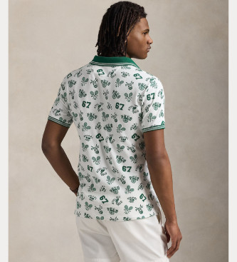 Polo Ralph Lauren Printed mesh polo shirt white, green