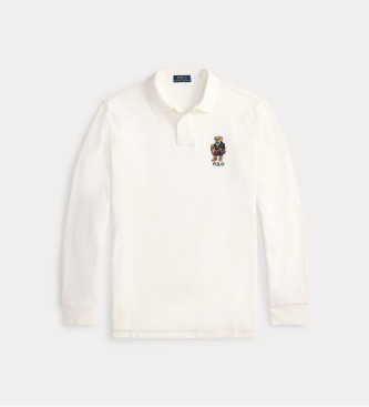 Polo Ralph Lauren Plo piqu Classic Fit com plo Bear em branco