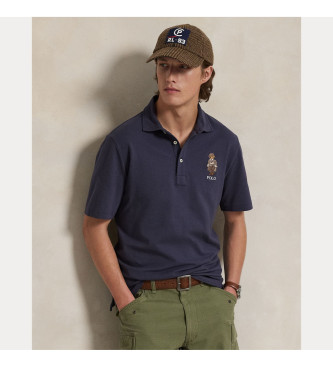Polo Ralph Lauren Polo de piqu con Polo Bear Custom Slim azul