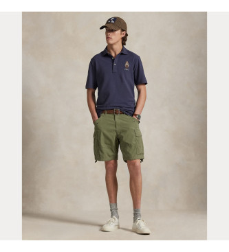 Polo Ralph Lauren Polo de piqu con Polo Bear Custom Slim azul