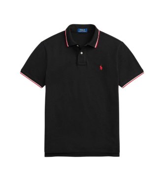 Polo Ralph Lauren Custom Slim Fit pique polo shirt black