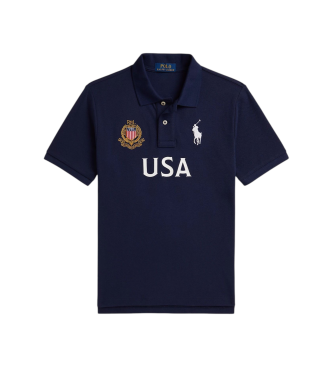 Polo Ralph Lauren Koszulka polo z bawełny pique USA granatowa