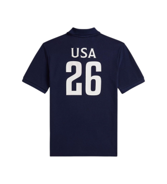 Polo Ralph Lauren Koszulka polo z bawełny pique USA granatowa