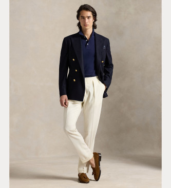 Polo Ralph Lauren Plo de piqu esticado Custom Slim Fit azul-marinho