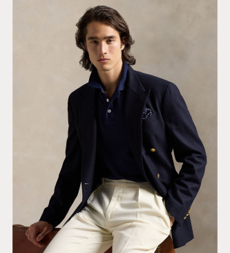 Polo Ralph Lauren Plo de piqu esticado Custom Slim Fit azul-marinho