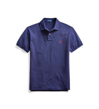 Polo Ralph Lauren Schmal geschnittenes Piqu-Poloshirt navy