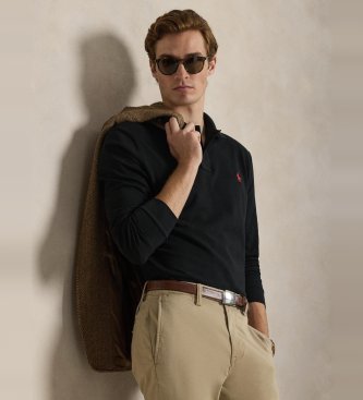 Polo Ralph Lauren Polo de piqué Custom Slim Fit negro