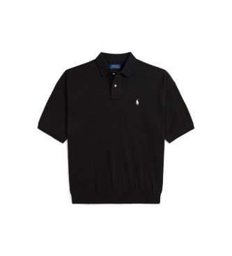 Polo Ralph Lauren Zwart pikékatoenen poloshirt met relaxed fit