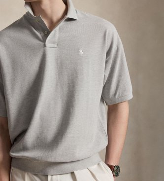 Polo Ralph Lauren Polo majica iz pikeja Relaxed Fit siva