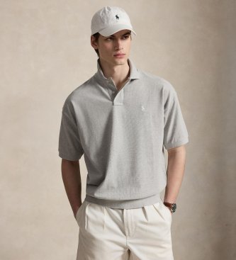 Polo Ralph Lauren Polo em piqué, corte relaxado, cinzento